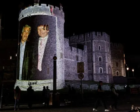 Four Individuals Apprehended Following Images of Donald Trump and Jeffrey Epstein Displayed on Windsor Castle