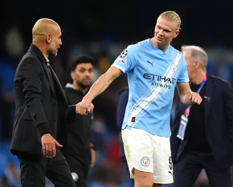 Haaland Joins Exclusive Champions League Half-Century Club, Hailed by Pep as Ronaldo and Lionel Messi's Peer