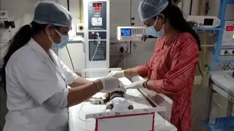 Infant Placed Alive in India Struggles for Her Life