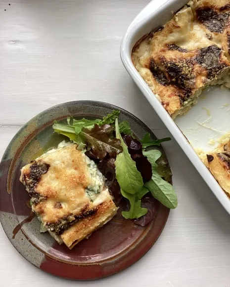 An Inspired Creation for Lasagne with Summer Squash and Three Cheeses